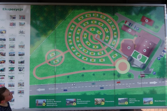 Mapa wystawy plenerowej Muzeum Drogownictwa w Szczucinie