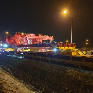 Transport tarczy TBM w Jankach